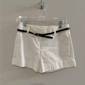 white short w detachable black mini belt!